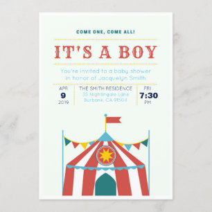 Invitation C'est un cirque d'invitation pour Baby showers
