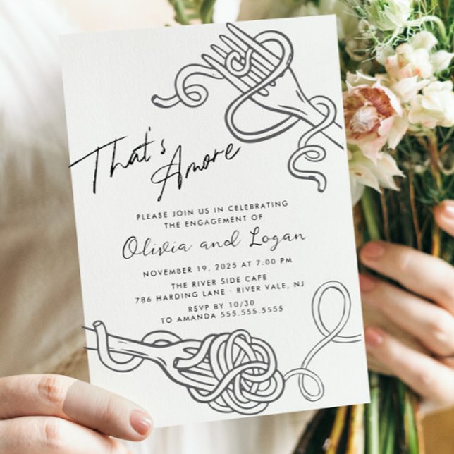 Invitation C'est un Fiançailles de pâtes plus amusant (Créateur téléchargé)