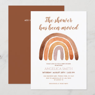 Invitation C'est un garçon - Aquarelle Boho Rainbow Baby show