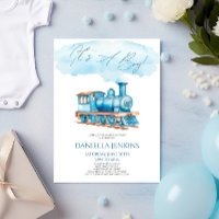 C'est un garçon ! Baby shower ferroviaire Vintage 