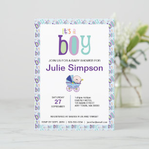 Invitation C'est un garçon bébé garçon Fête de la douche Invi