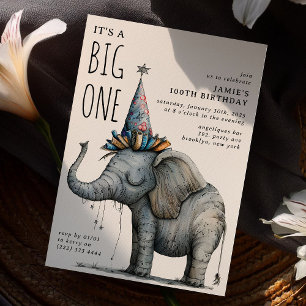 Invitation C'est un GROS !' Anniversaire éléphant drôle et fa