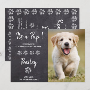 Invitation C'est un nouveau chien pour animaux de compagnie D