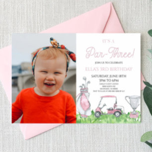 Invitation C'est un Par-Trois ! Pink Golf 3e fête d'anniversa