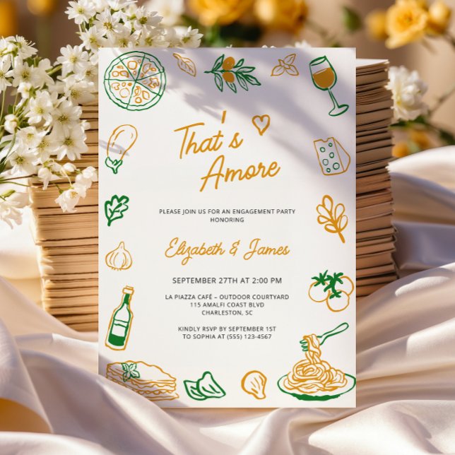 Invitation C'est un parti d'engagement italien plus rustique (Créateur téléchargé)