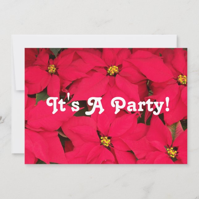 Invitation C'est un parti Poinsettias (Devant)