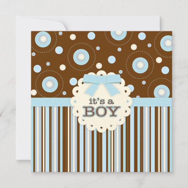Invitation C'est un pastel de garçon dans le baby shower de (Devant)