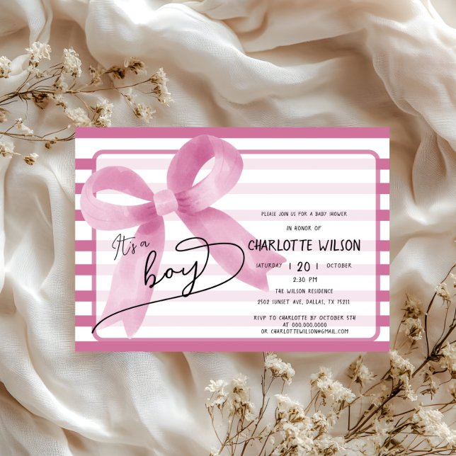 Invitation C'est un petit Baby shower mignon à la crosse rose (Créateur téléchargé)