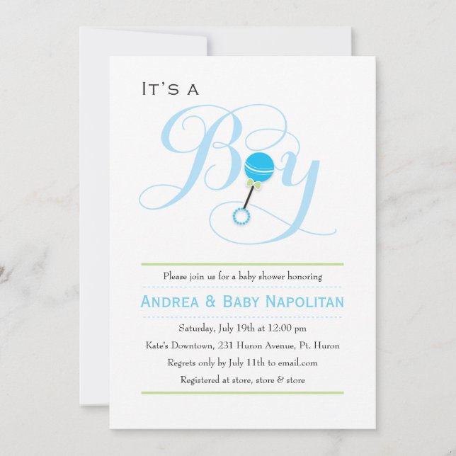 Invitation C'est un petit bébé de bétail  | Baby shower (Devant)
