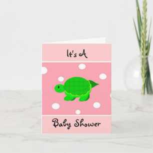 Invitation C'est une baby shower pour une tortue verte