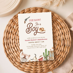 Invitation C'est une Baby Shower Western Cowboy pour garçon