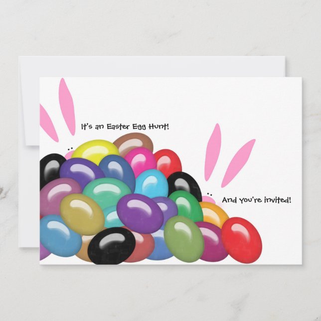 Invitation C'est une chasse à oeuf de pâques et vous êtes (Devant)