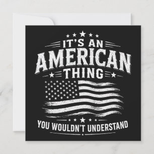 Invitation C'est une chose américaine humour patriotique USA