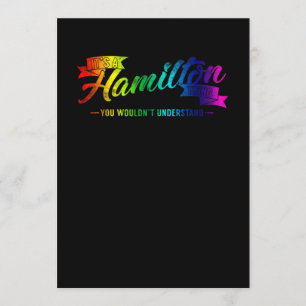 Invitation C'est une chose de Hamilton que vous ne comprendri