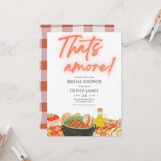 Invitation C'est une douche de nage (Devant/Arrière en situation)