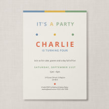 C'est une fête Anniversaire de enfants Typographiq