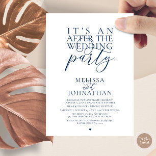 Invitation C'est une fête après le mariage, réception moderne