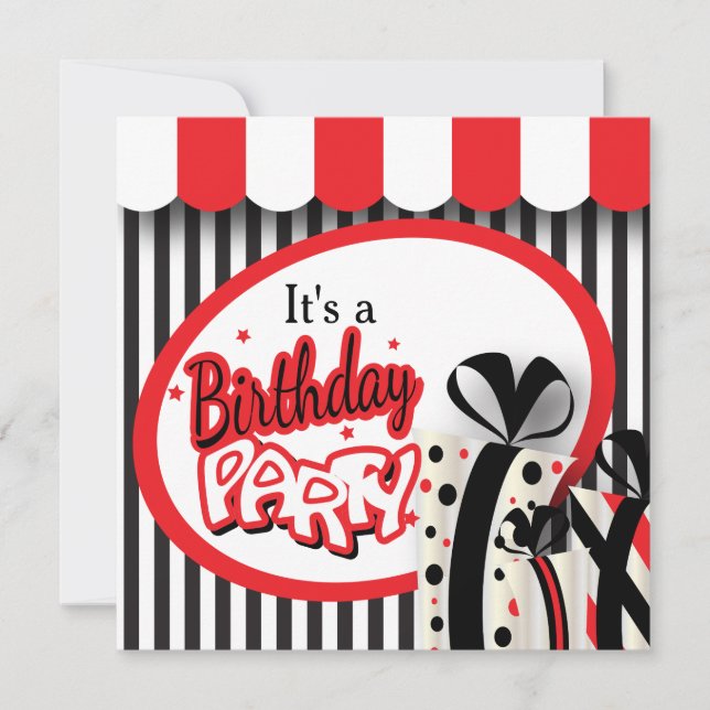 Invitation C'est une fête d'anniversaire | Anniversaire 80 an (Devant)