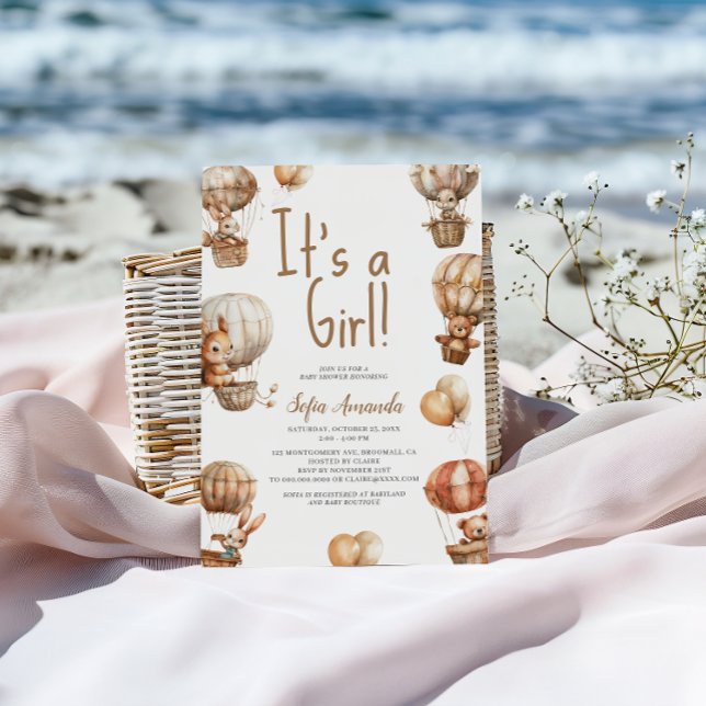 Invitation C'est une Fête de Naissance pour Bébé Animal Neutr (Créateur téléchargé)