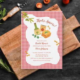 Invitation C'est une Fête des mariées à thème plus italienne