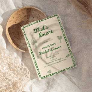 Invitation C'est une Fête des mariées italienne tirée à la ma