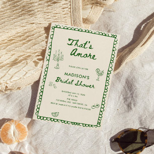 Invitation C'est une Fête des mariées italienne tirée à la ma