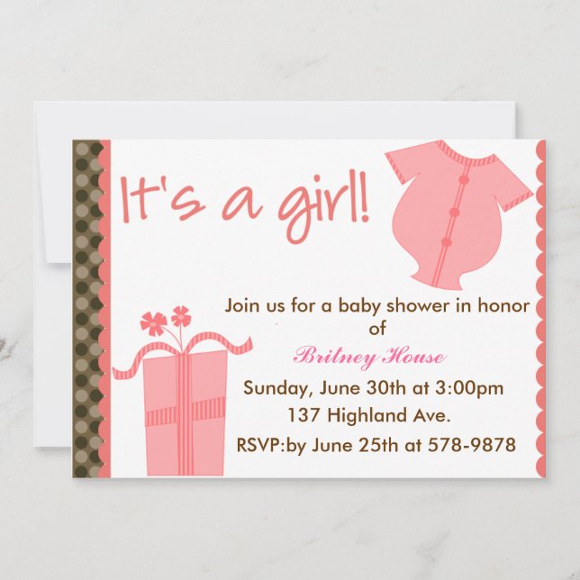 Invitation C'est une fille ! (Devant)