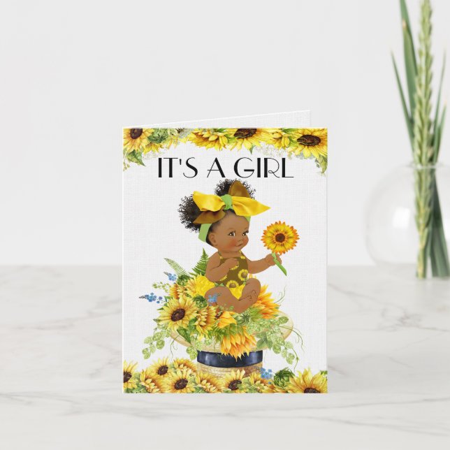 Invitation C'est une fille, Annonce de naissance (Devant)