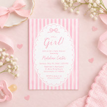 C'est une fille Arc rose Baby Shower