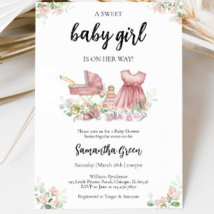 Invitation C'est une fille Vêtements pour bébé Baby Shower