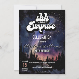 Invitation C'est une soirée surprise Nuit étoilée