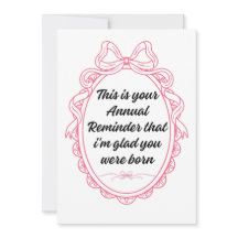 C'est votre rappel annuel que je suis ravi que vou