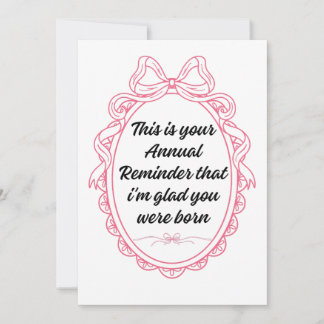 Invitation C'est votre rappel annuel que je suis ravi que vou