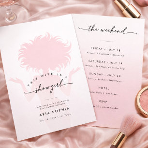 Invitation Cette épouse est une showgirl, week-end d'enterrem
