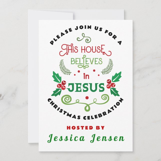 Invitation Cette Maison croit en Jésus (Devant)