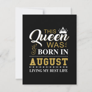 Invitation Cette Reine Est Née En Août Cadeau D'anniversaire
