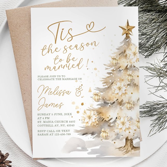 Invitation Cette saison pour être marié Mariage de Noël (Créateur téléchargé)