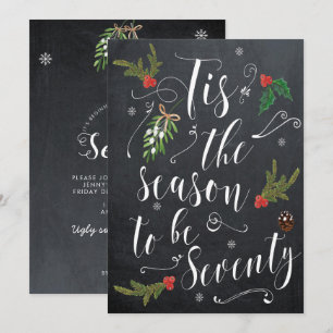 Invitation Cette saison sera soixante-dix fêtes de Noël