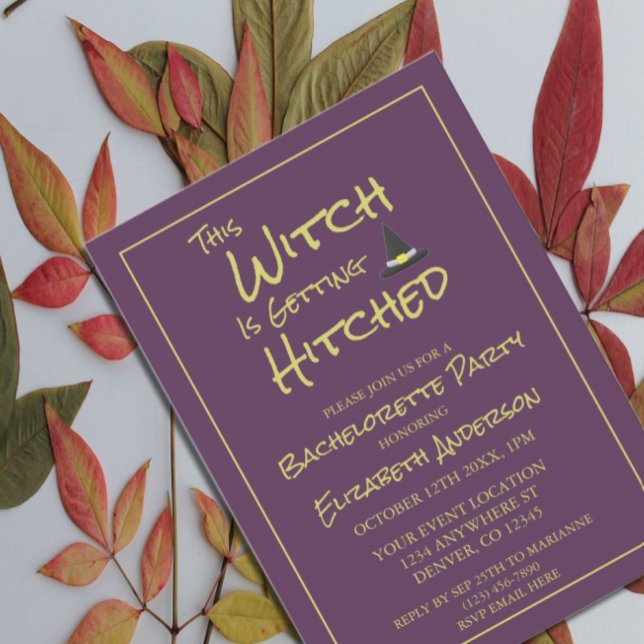 Invitation Cette Sorcière Se Fait Bachelorette Fête (Créateur téléchargé)