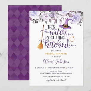 Invitation Cette sorcière se fait Fête des mariées