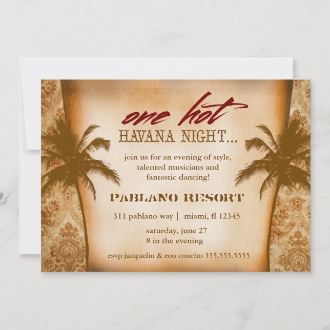 Invitation CG One Hot Havana Night (Devant)