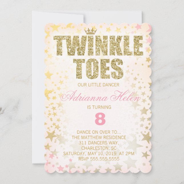 Invitation CG Parties scintillant à scandale Twinkle orteil D (Devant)
