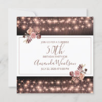 Chaîne brillante rustique illumine Floral fête d'a