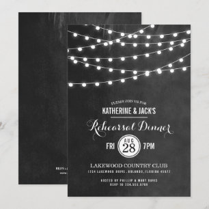 Invitation Chaîne de charbon feux de répétition Dîner Invitat