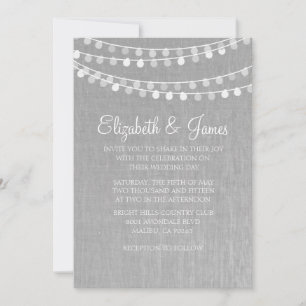 Invitation Chaîne d'invitations de mariage par lumière
