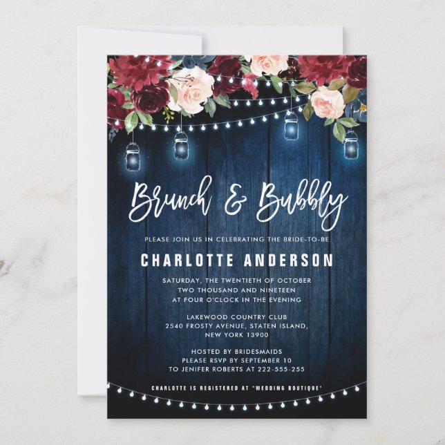 Invitation Chaîne Florale de la marine bourguignonne Brunch & (Devant)