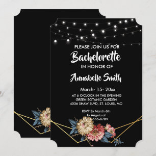 Invitation Chaîne florale Rustique Magnolia Lights