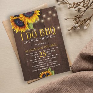 Invitation Chaîne lumières tournfleurs i do bbq couple douche