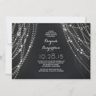 Invitation Chaîne romantique éclaire l'invitation de la douch