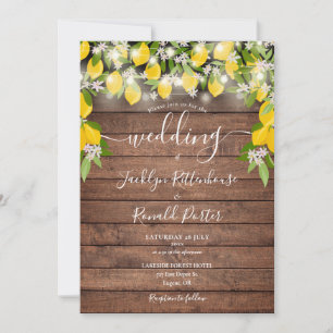 Invitation Chaîne Rustique en bois éclaire le Mariage en fleu